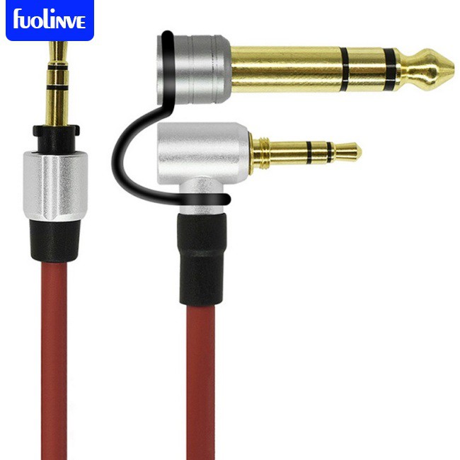 fo 3.5mm To 3.5/6.5mm Replacement Stereo Audio Cable Wire Cord Adapter for Beats Edition PRO DETOX Solo HD Mixr Headphones