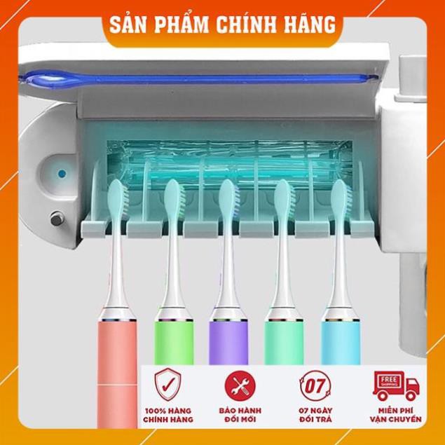 [CAO CẤP] Máy khử trùng/Máy tiệt trùng Bàn Chải đánh răng kiêm nhả kem đánh răng Cao Cấp Tia UV Lên Tới 99%