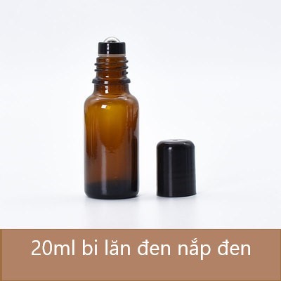 [Lớp thủy tinh dày] Chai bi lăn nâu 5ml 10ml 15ml 20ml 30ml 50ml 100ml cao cấp, chai thủy tinh chiết nước hoa tinh dầu