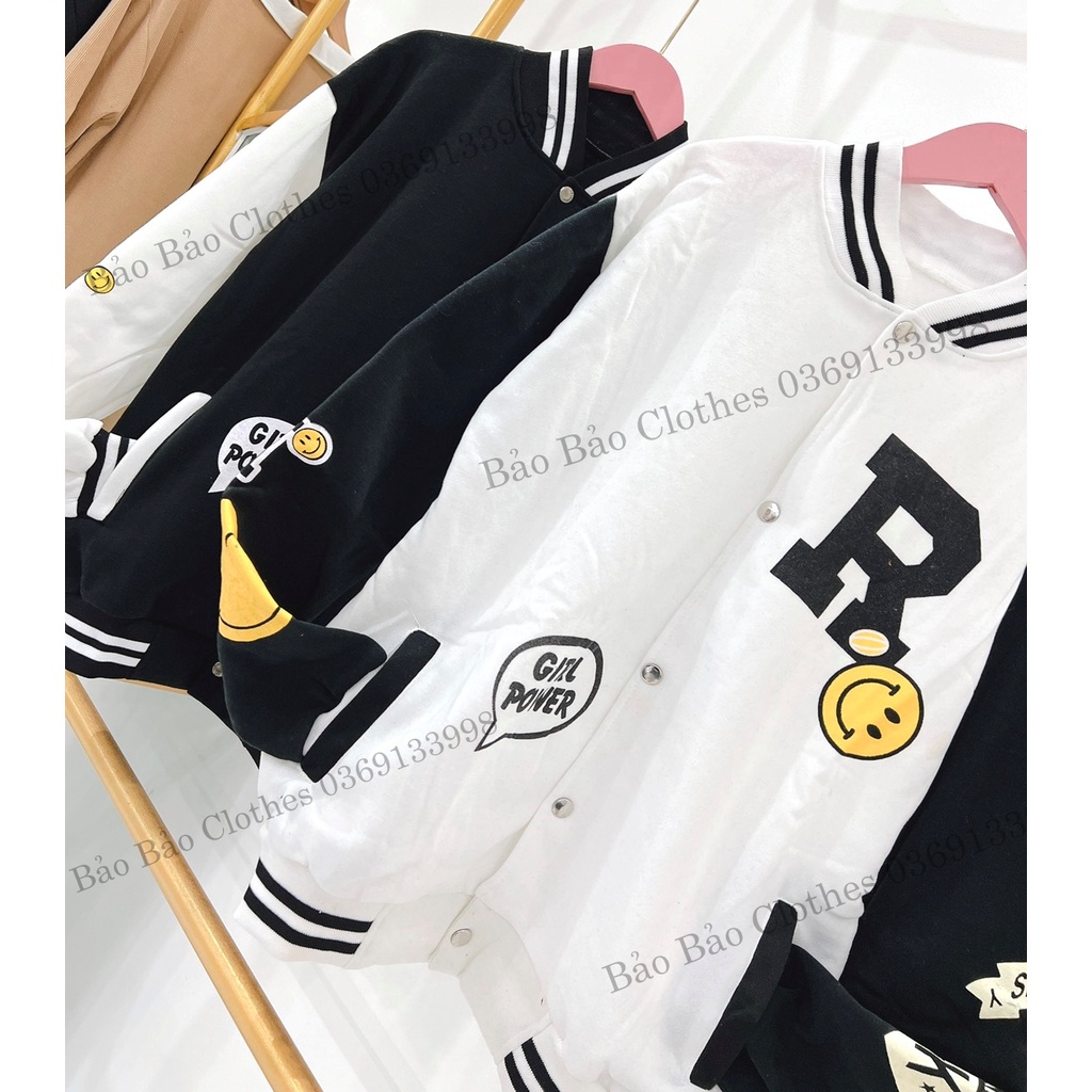 Áo Khoác Nỉ Nam Nữ  Form Rộng Chữ R Mặt Cười Vải Dày Mịn Thoáng Mát Thiết Kế Thời Trang Kiểu Dáng Năng Động