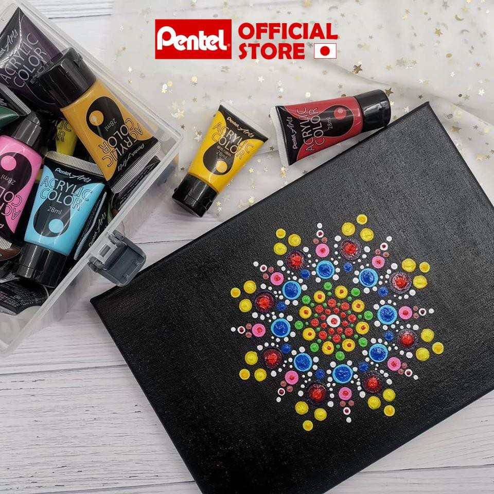 Màu Acrylic Pentel WA2 Dạng Tuýp 28ml | Độ Bền Màu Cao | Vẽ Trên Mọi Chất Liệu