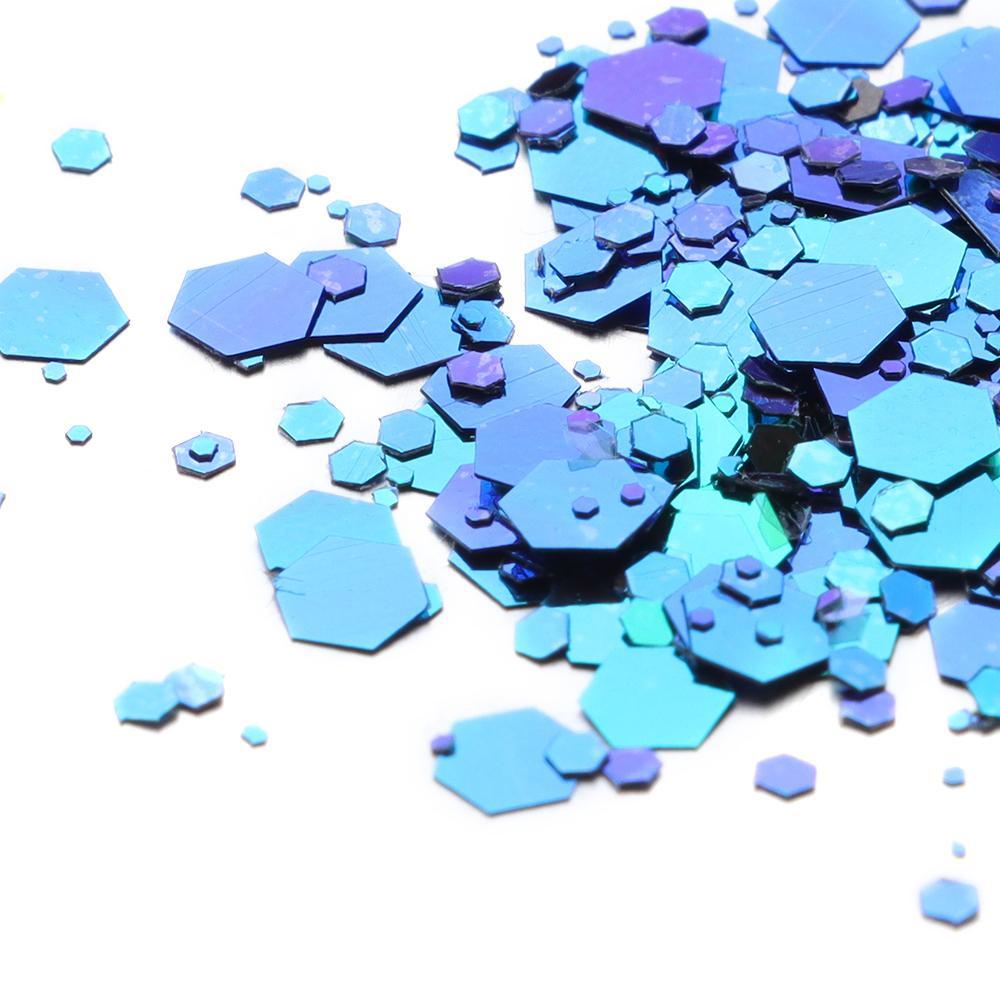 1 Hộp Sequin Lục Giác Lấp Lánh Trang Trí Móng Tay