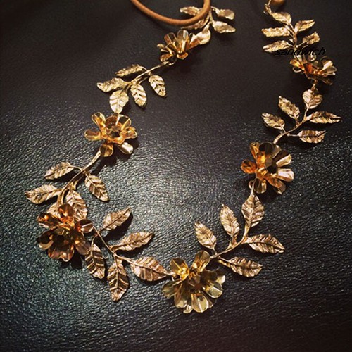 Băng Đô Cài Tóc Co Giãn Hình Hoa Lá Phong Cách Baroque Thanh Lịch Cho Nữ