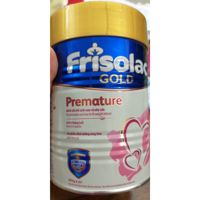 Sữa Frisolac Gold Premature 400g cho trẻ sinh non và nhẹ cân