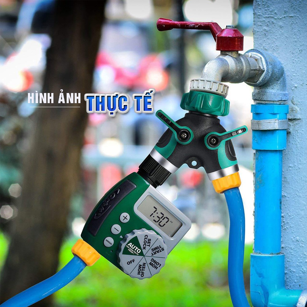 Van chia nước chữ Y 2 đầu ra, 2 khóa van độc lập, phi 27mm ¾, đầu nối ống nước chia 2 – Minh House 611