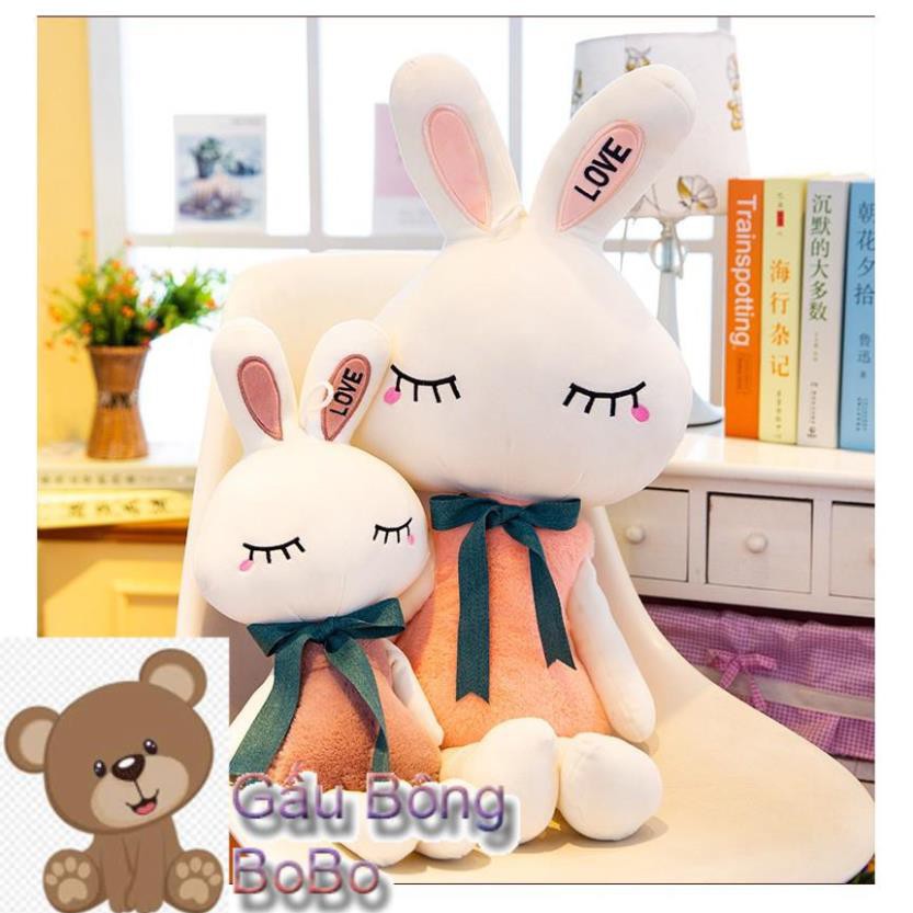 [BOBO] Gấu Bông Thỏ Love Nơ Cổ Cao 50cm - Hàng Nhập Khẩu [ DIABRAND ]