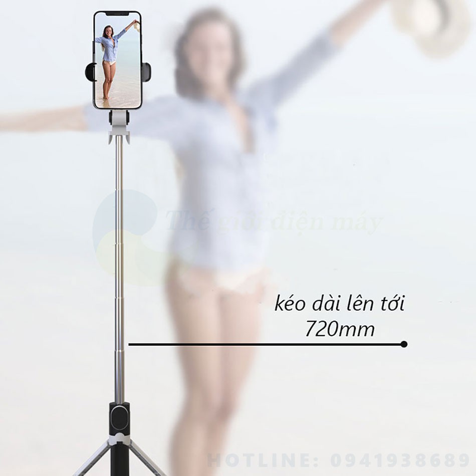 Gậy selfie bluetooth 3 chân tripod XT09 3 trong 1 cho điện thoại - Shop Thế Giới Điện Máy