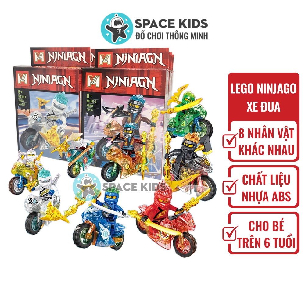 Đồ chơi Lego Ninjago Minifigure đua xe máy 25-31 chi tiết cho bé lắp ráp mô hình Lego giá rẻ