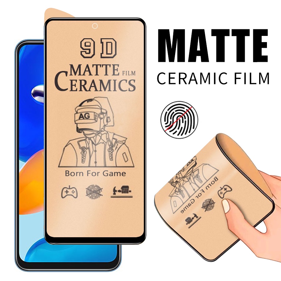 Kính cường lực gốm dẻo bảo vệ màn hình AG cho Xiaomi Redmi Note 11 11S 10 10S