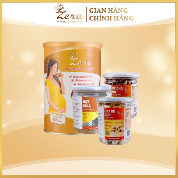 [Combo ngũ cốc + hạt dinh dưỡng] Bột ngũ cốc cho bà bầu Zera, cung cấp dinh dưỡng cho mẹ bầu