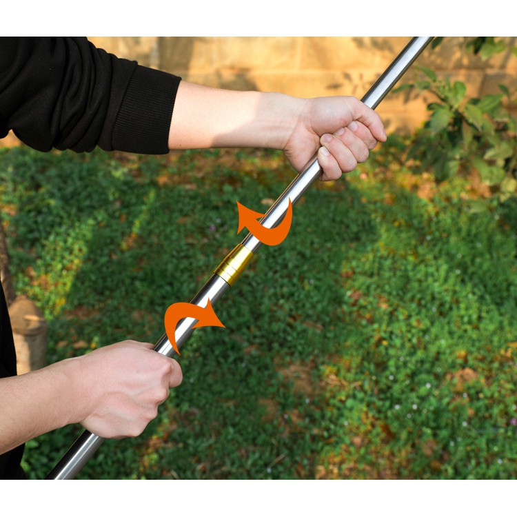 Dụng Cụ Hái Trái Cây Trên Cao kèm Túi Vải Chuẩn 16 CM, Vợt Hái Quả Bằng Kim Loại Siêu Chắc