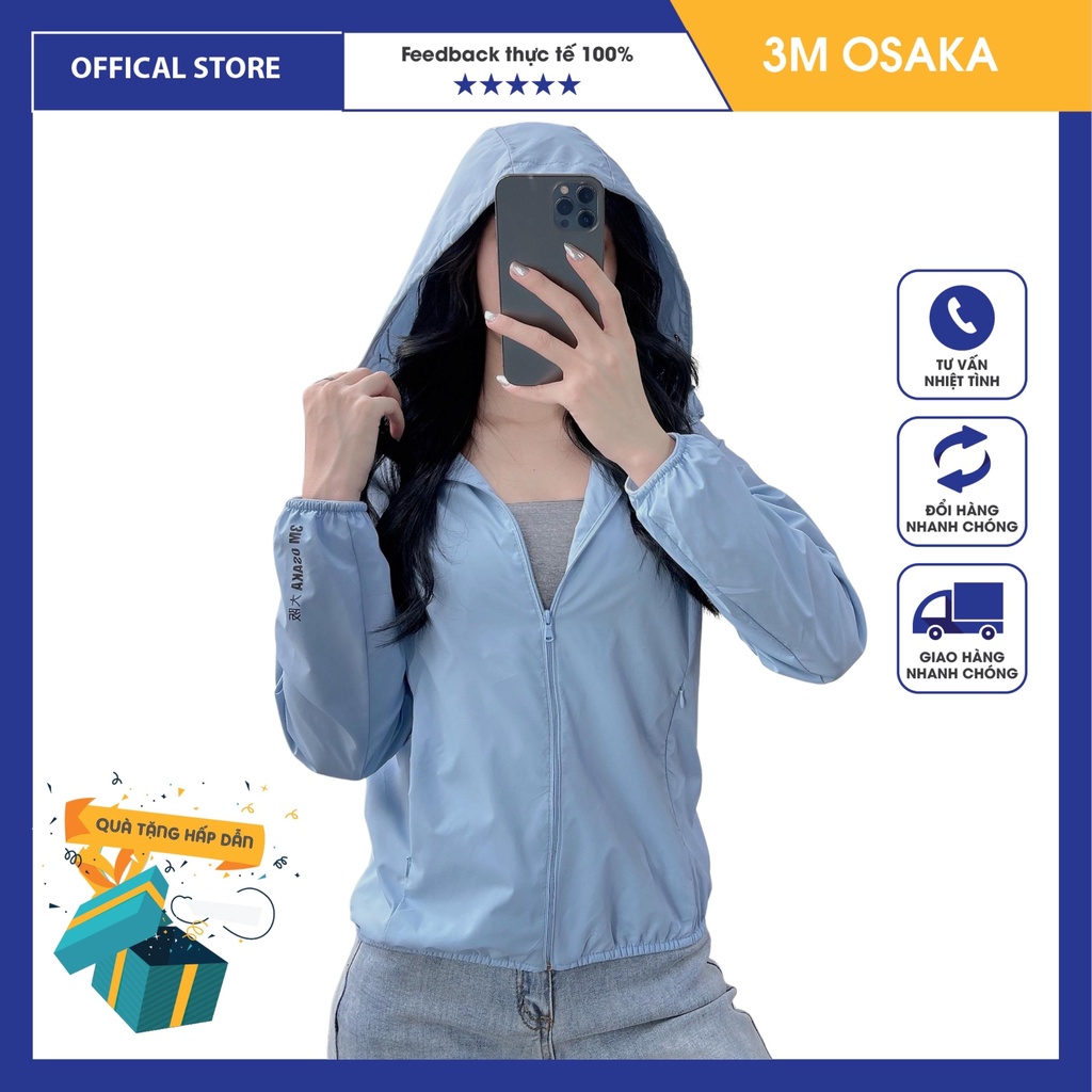 Áo gió nữ vải gân gạo màu paster nhẹ nhàng, 2 lớp mỏng chống nước