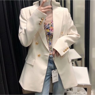 ÁO BLAZER ĐÍNH CÚC DÁNG DÀI