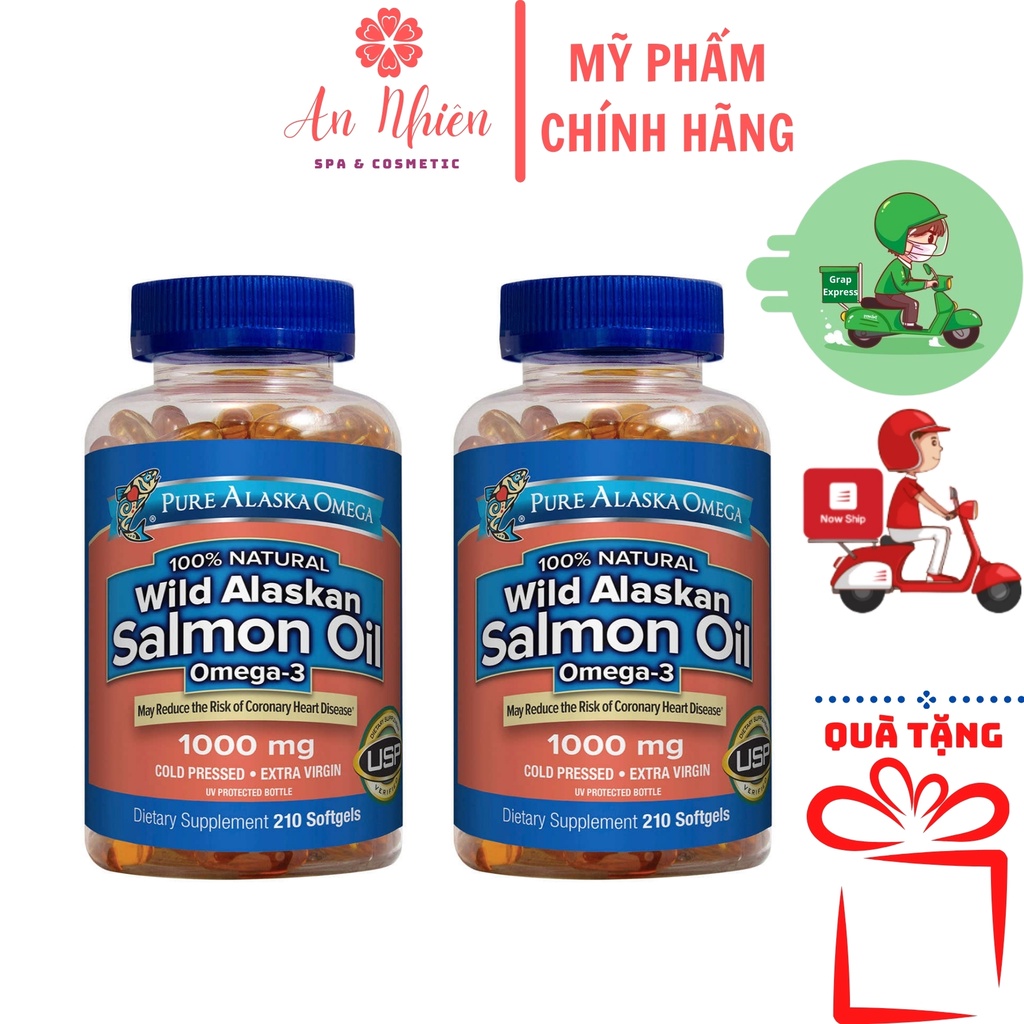 Dầu Cá Mỹ, Fish Oil Viên Uống Omega-3 Lure Alaska 1000mg An Nhiên Cosmetic