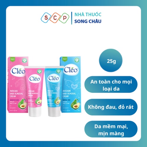 Kem Tẩy Lông Cleo | Dành Cho Da Nhạy Cảm, Da Thuờng | 25g 50g