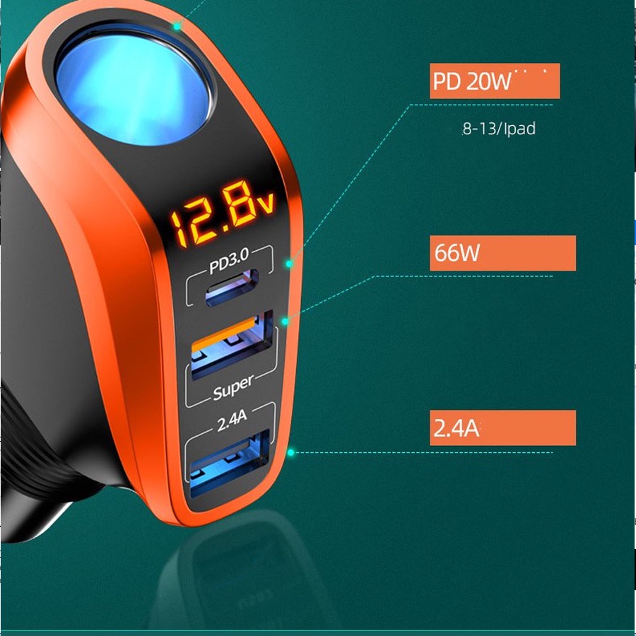 Tẩu sạc ô tô công nghệ mới chính hãng Ozio, Củ sạc trên ô tô chip thông minh an toàn