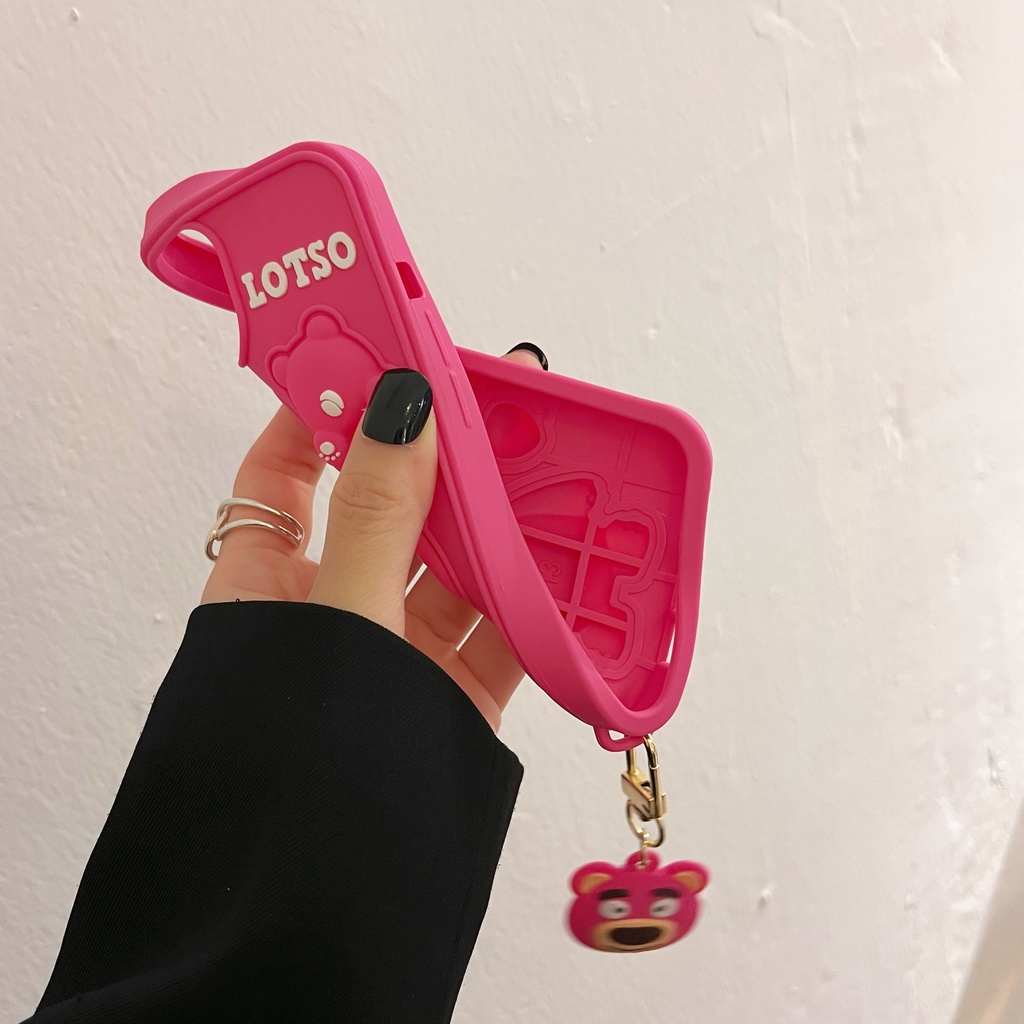 Ốp Điện Thoại Mềm Chống Rơi In Hình Gấu Dâu Hoạt Hình Cho iPhone 6 / 6S 7/8 7Plus / 8Plus / 6Plus 11/12 / XSMAX / XR