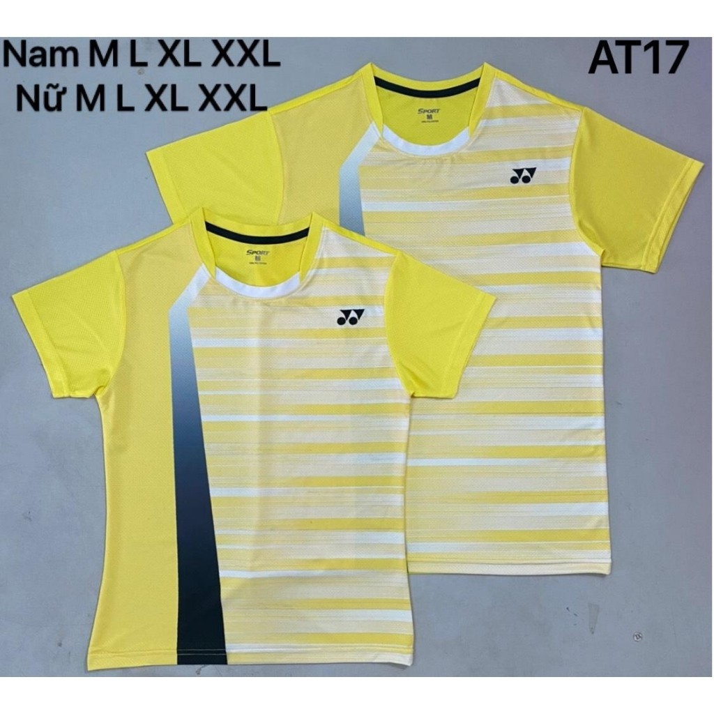 Áo Thể Thao Nam Nữ Cổ Tròn Yonex Chất Cotton Siêu Mát Thấm Hút Mồ Hôi