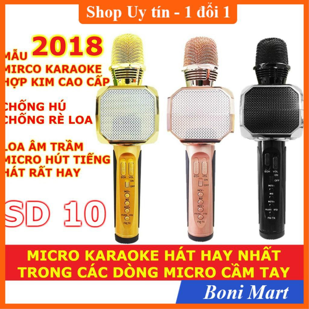 Loa bluetooth, Micro kèm loa Bluetooth Karaoke SD-10 Model 2018 cực hay