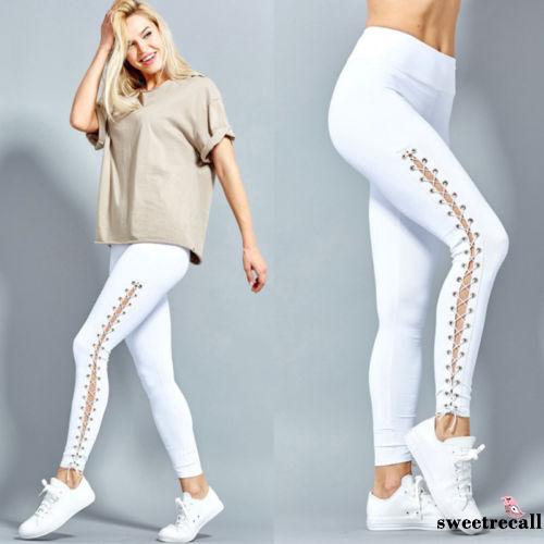 Quần legging dài phối dây đan chéo thời trang cho nữ | BigBuy360 - bigbuy360.vn