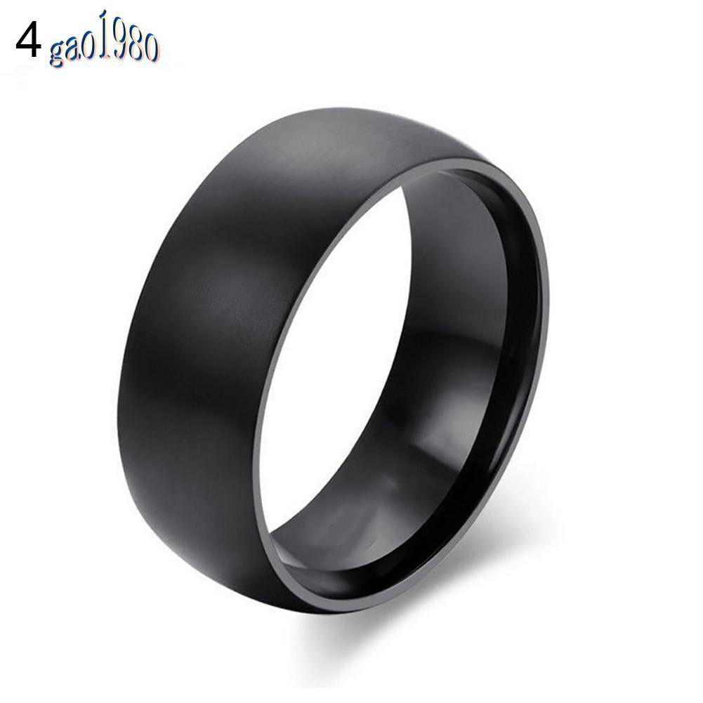 Nhẫn Cưới Chất Liệu Thép Titan Bản Rộng 8mm