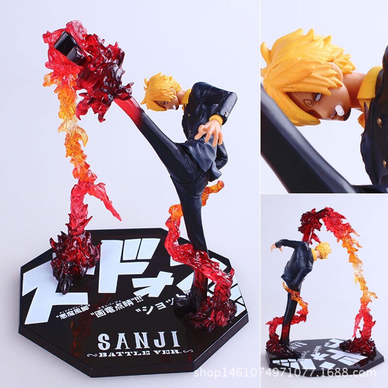 [RẺ NHẤT SHOPEE] Mô Hình Vinsmoke Sanji  Cao 18cm Trạng Thái Chiến Đấu - Figure Tượng One Piece