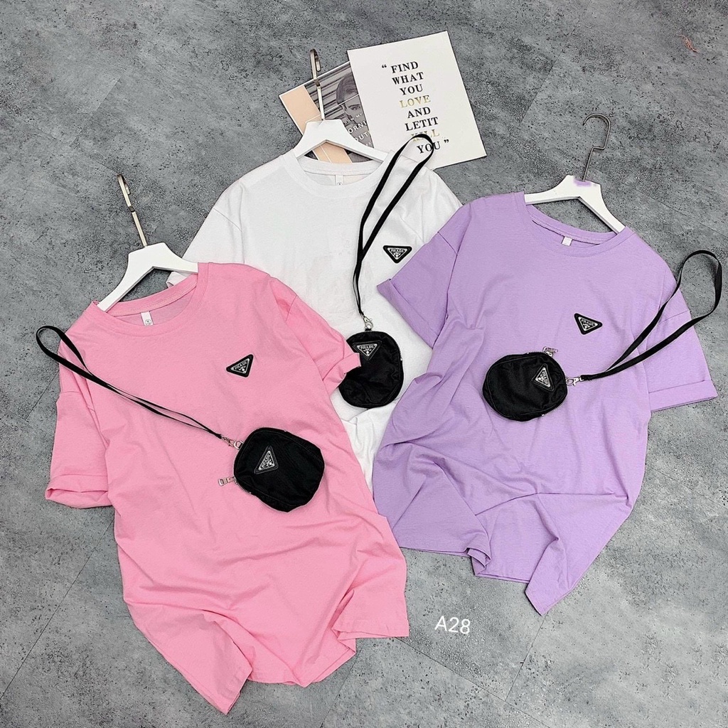 Áo thun form rộng giấu quần unisex, áo thun tay lỡ freesize chất cotton co dãn