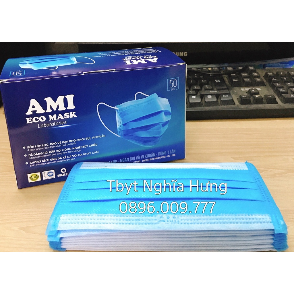 ⚡Hộp 50 cái Khẩu trang y tế 4 lớp chuẩn hiệu AMI