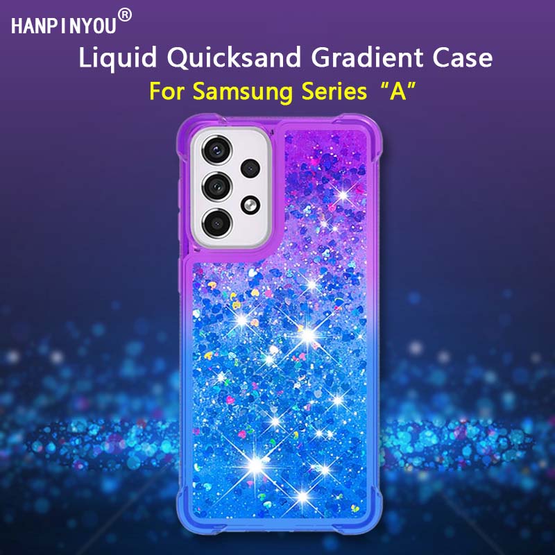 Ốp Điện Thoại Mềm Phối Kim Tuyến Nước Màu Gradient Cho Samsung Galaxy A73 A13 A03S A33 A53 A72 A52 A32
