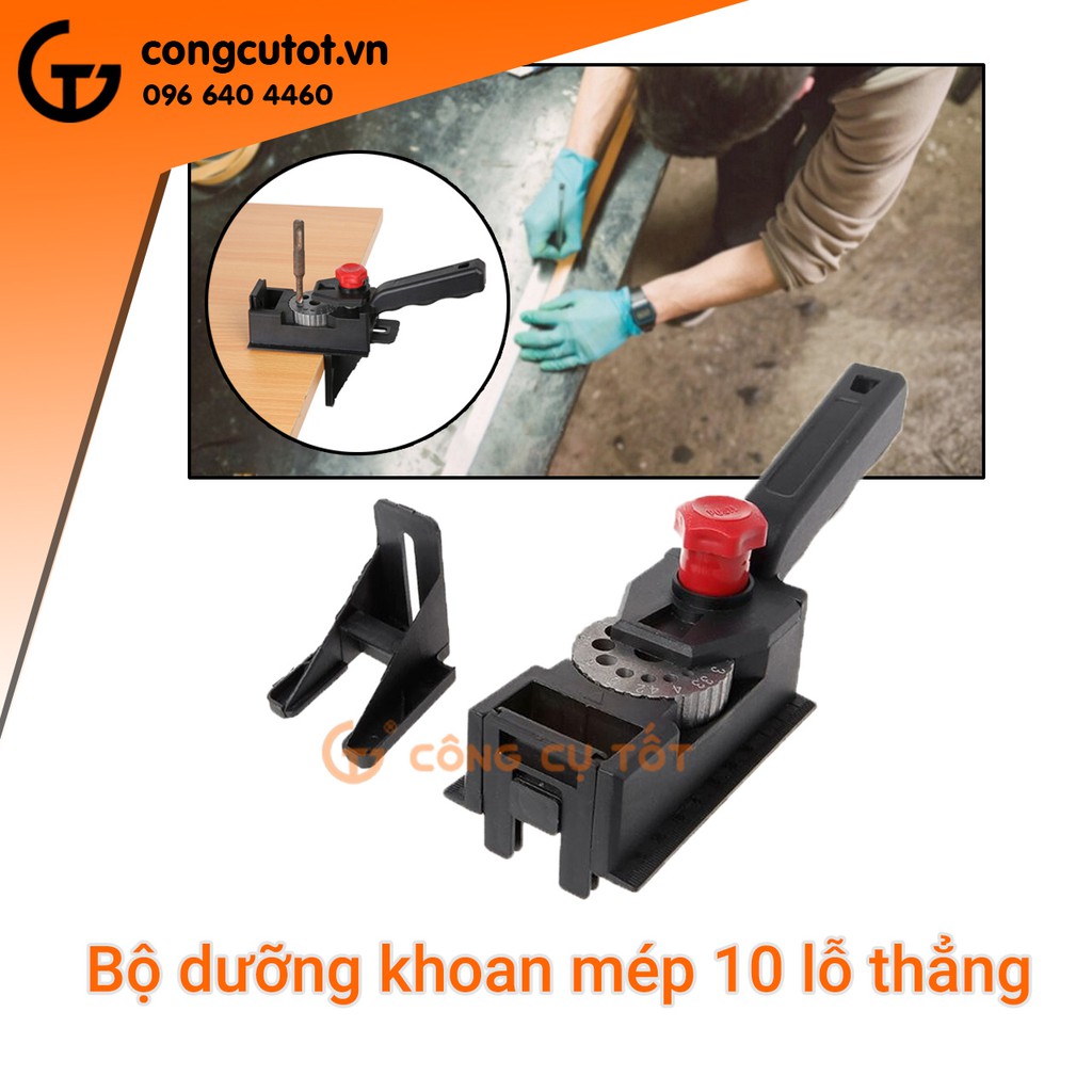 Bộ cữ khoan mép 10 lỗ thẳng 3-12mm