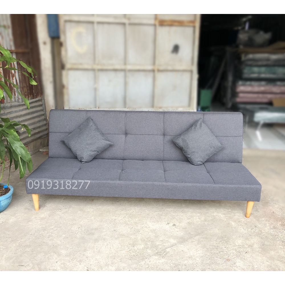 Ghế Sofa Bed  Kích Thước Lớn 1m9 x 1m1 Nằm Ngủ 2 Người - 5 Chân Gỗ Tự Nhiên