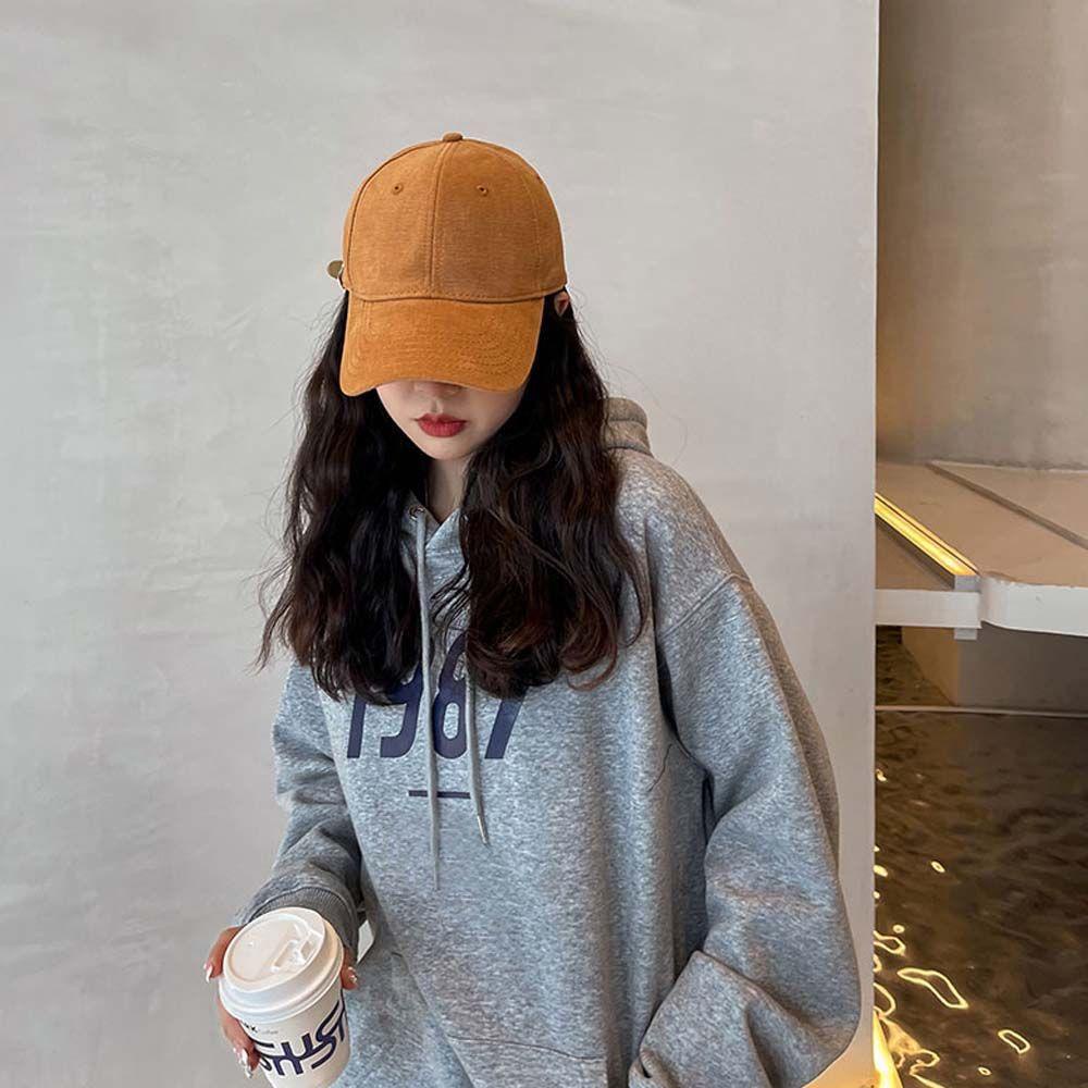 Mũ Lưỡi Trai Mềm Màu Trơn In Chữ Hai Bên Có Thể Điều Chỉnh Cho Nam Nữ