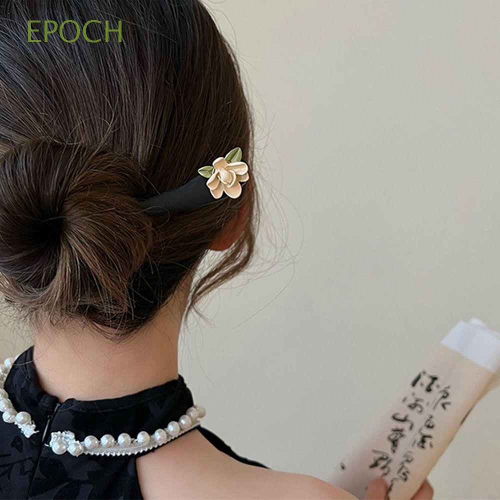 Epoch Trâm Cài Tóc Bằng Gỗ Hình Bông Hoa Phong Cách Cổ Điển Dành Cho Nữ