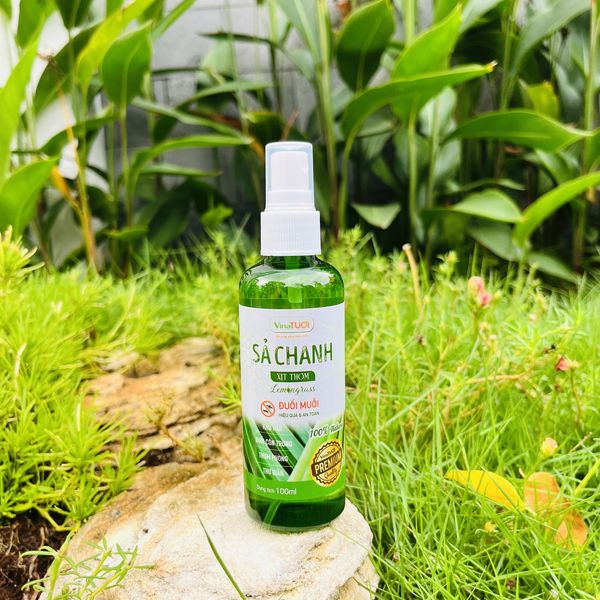 Chai Tinh Dầu Sả Chanh Xịt Thơm Phòng 100ml VINA TƯƠI Sả Chanh Xịt Đuổi Muỗi Cho Bé