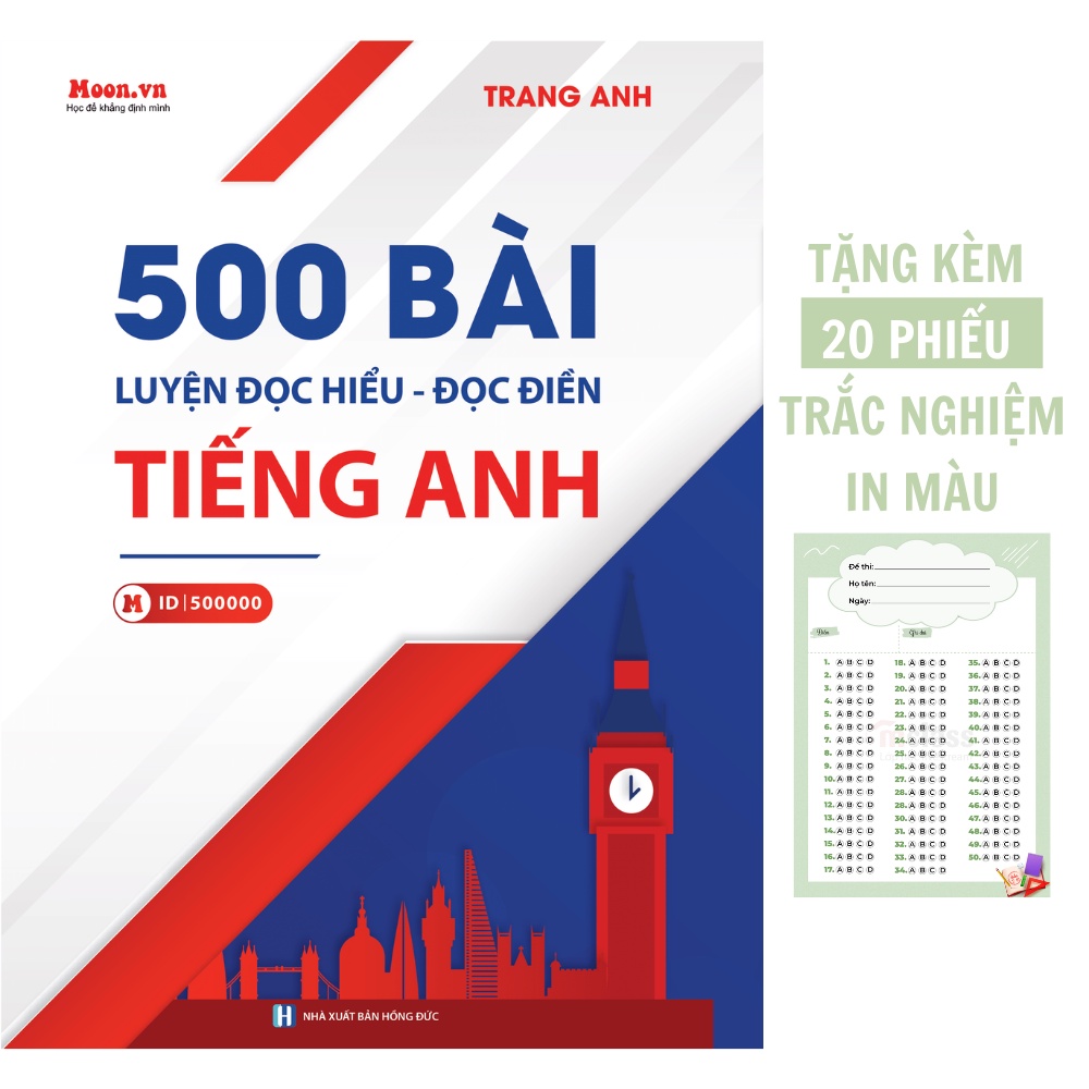 Sách - 500 Bài Đọc Hiểu Đọc Điền Tiếng Anh Ôn Thi THPT Quốc Gia 2022 Cô