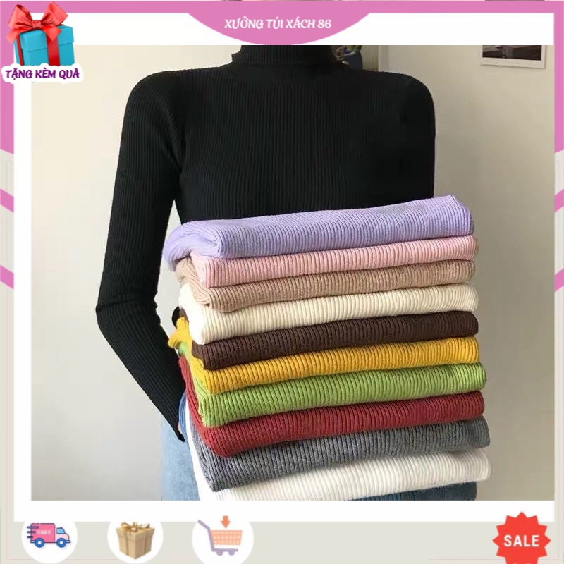 Áo Len Cổ Lọ  Quảng Châu, Áo Len Lông Thỏ Cao Cổ 5cm Cho Nữ