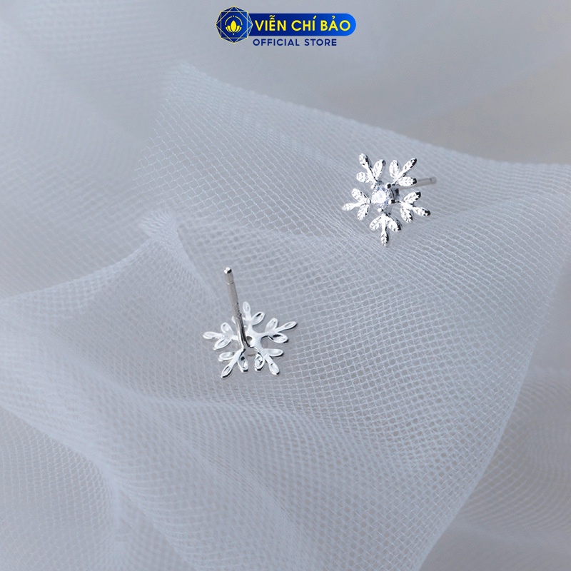 Bông tai bạc nữ Snow chất liệu bạc 925 thời trang phụ kiện trang sức nữ Viễn Chí Bảo B400254