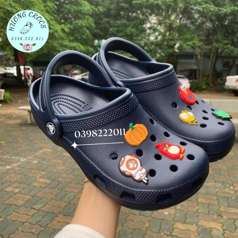 Sục croc.s, dép sục nhựa đi mưa, sục band classic siêu êm mềm nhẹ, chống trơn trượt cho nam nữ
