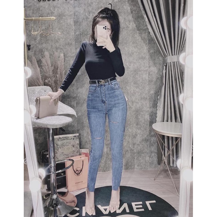 Quần jeans xanh rách mã 29  (kèm ảnh thật,video)