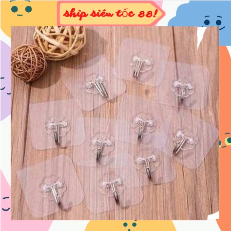 Set 10 móc dán tường siêu dính 6x6cm set 88037 shipsieutoc