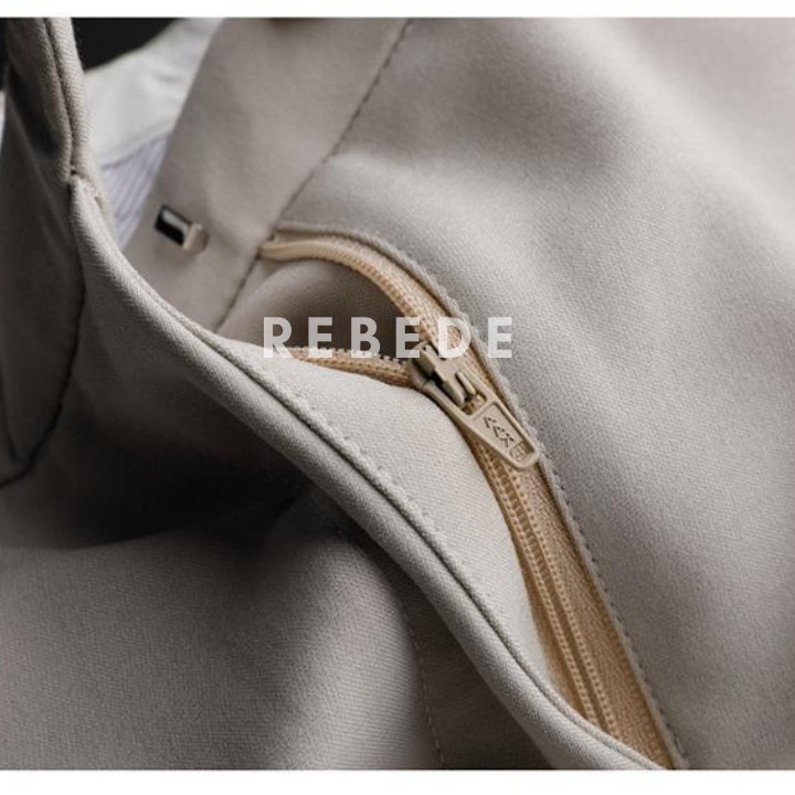 Quần tây nam đẹp màu trắng kem, vải Tuyết hàn co giãn cao cấp ống suông đứng Rebede | BigBuy360 - bigbuy360.vn