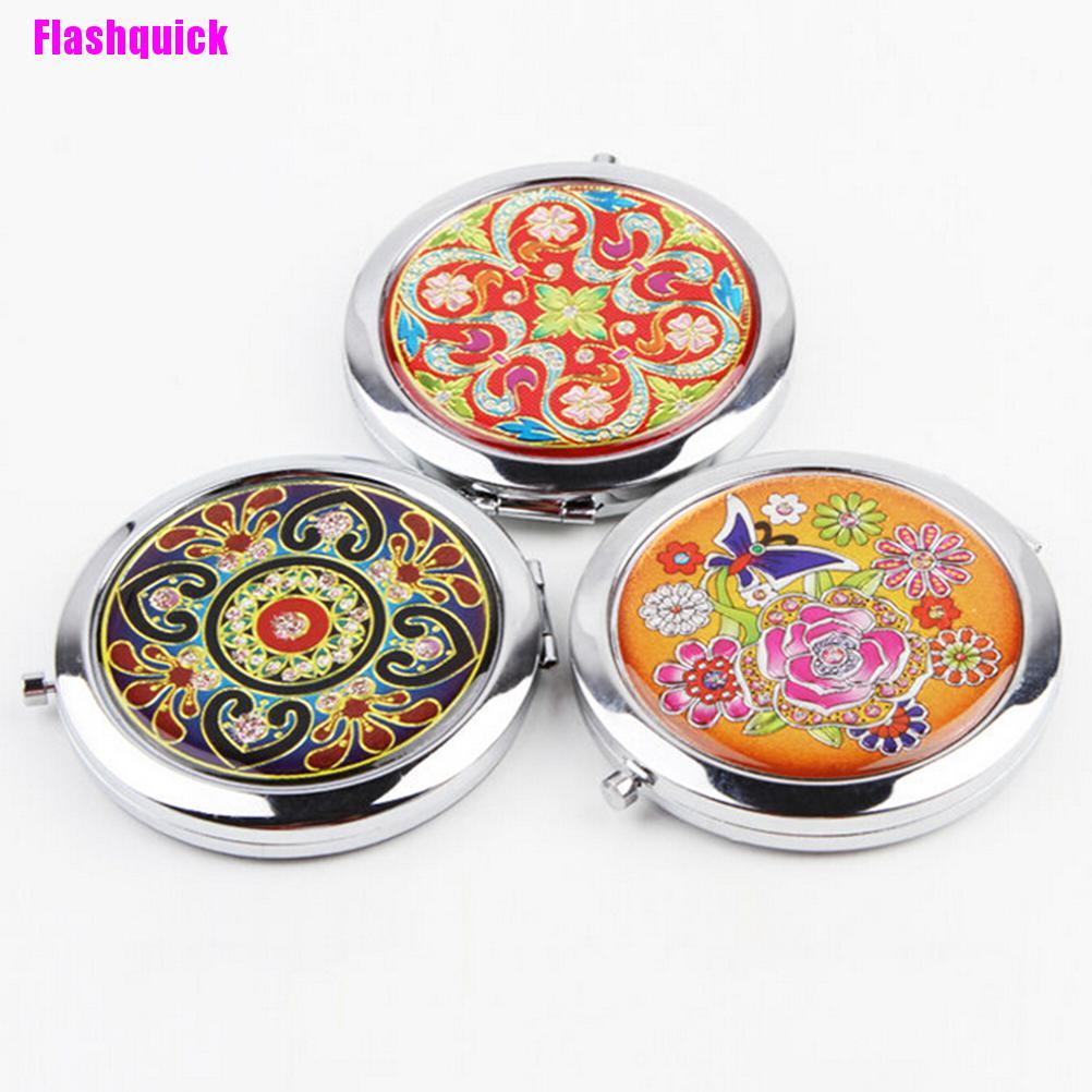 (hàng Mới Về) Gương Trang Điểm Hai Mặt Có Thể Gấp Lại Bằng Kim Loại Tiện Dụng | BigBuy360 - bigbuy360.vn