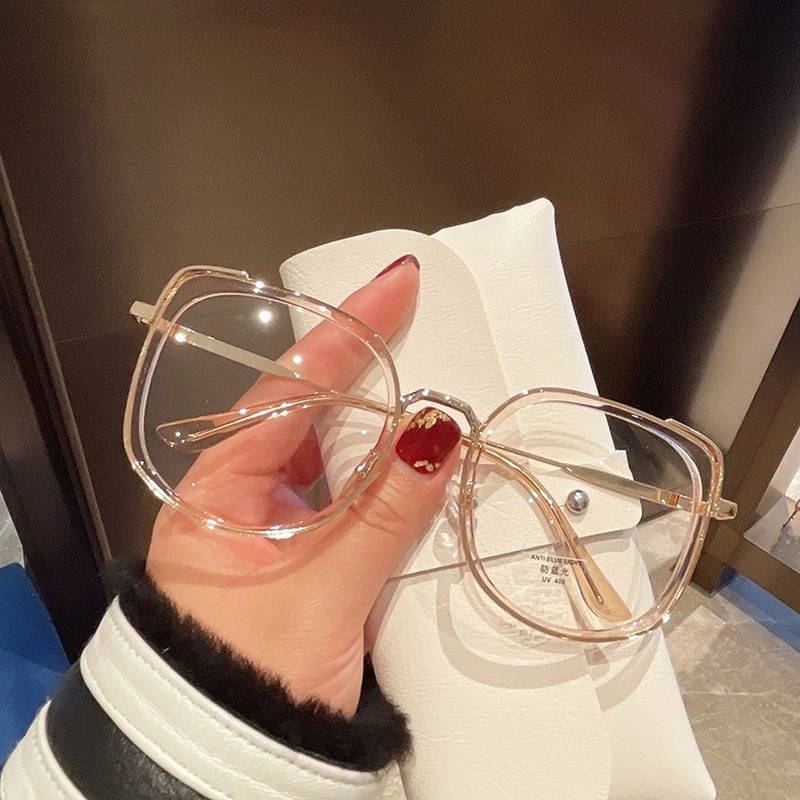 Mắt Kính Gọng Vuông Chống Ánh Sáng Xanh Phong Cách Thời Trang Hàn Quốc