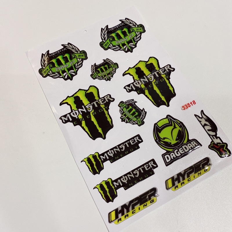 Decal tem nổi cao cấp hình MONSTER DAGEDAR dán xe máy, ô tô, mũ bảo hiểm chống thấm nước, chống bay màu