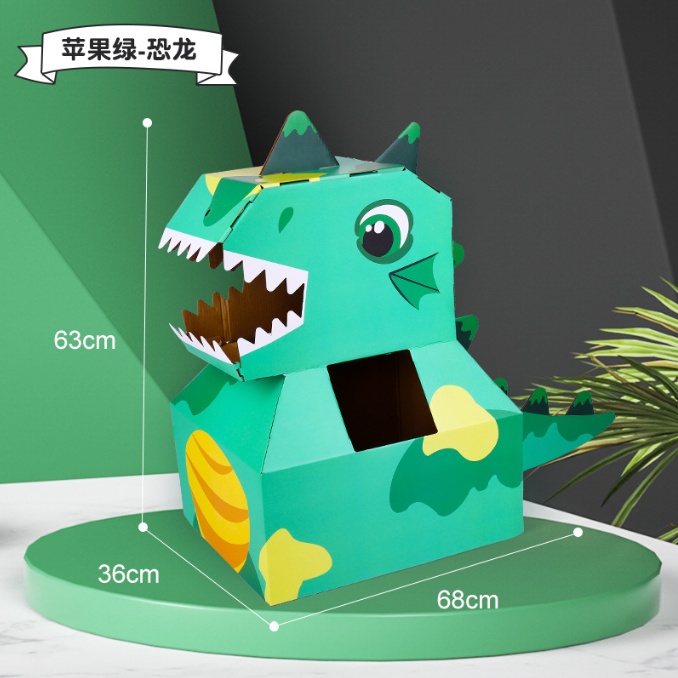Mô hình khủng long bạo chúa bằng giấy carton cho trẻ em