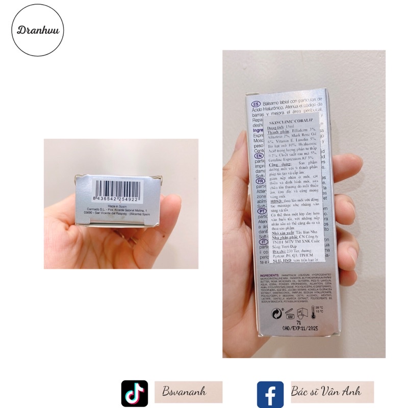 Son dưỡng mềm môi, căng mọng Coralip