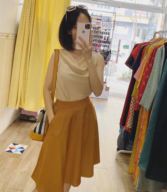 CHÂN VÁY XOÈ DÀI CÓ TÚI ( ảnh thật chụp canh - có video) | BigBuy360 - bigbuy360.vn