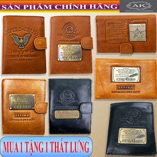 [XẢ KHO] Ví Nam CEFIRO ✅ Da Bò Thật -  Siêu Đẹp Siêu Bền 💯 Quà tặng hấp dẫn