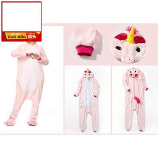 Bộ đồ thú ❤️ freeship ❤️ giảm giá 15k khi đặt 2 bộ đồ thú unicorn hồng