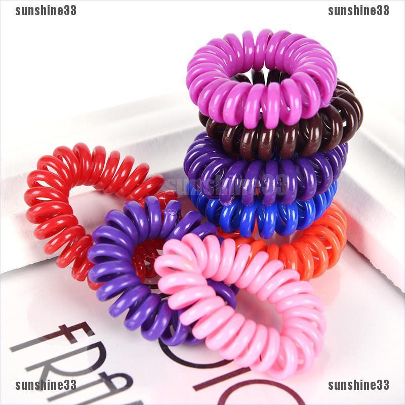 Bộ 10 Dây Cột Tóc Lò Xo Nhiều Màu Sắc Đầy Cá Tính